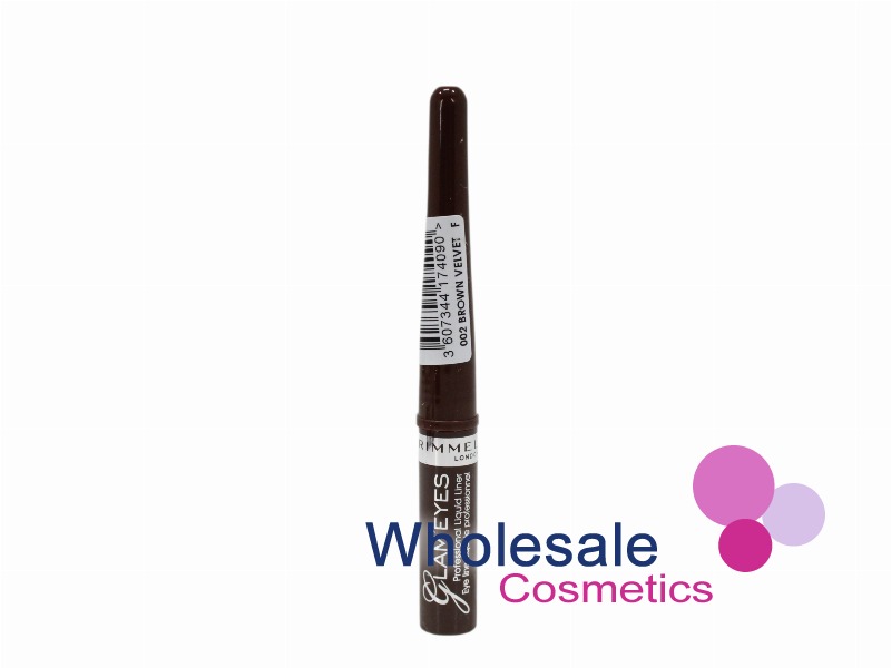 12 x Rimmel Glam'Eyes Professional Liquid Eye Liner - 002 BROWN VELVET